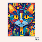 Kaleidoscope Kitty paint by numbers kit