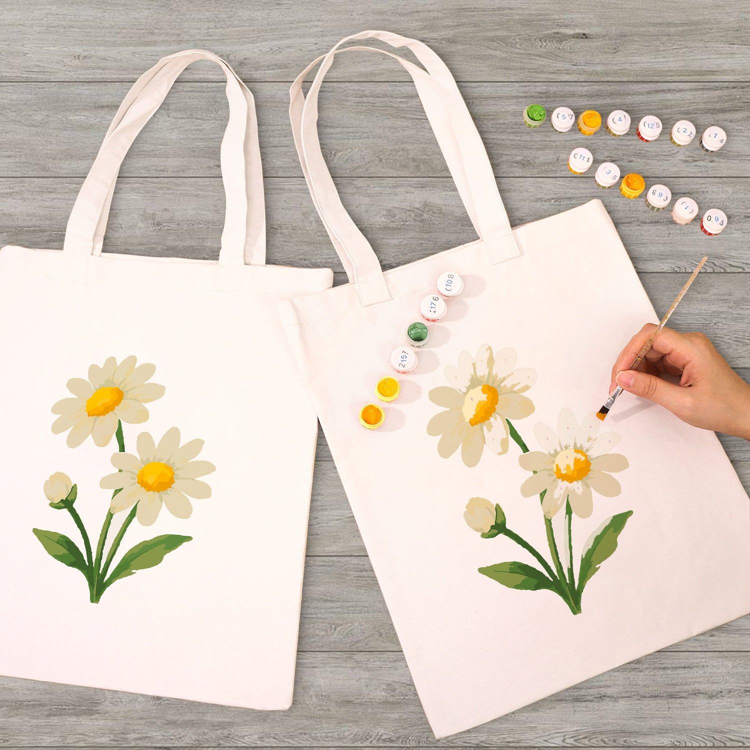 Daisy Day Carry Bag paint by numbers kit