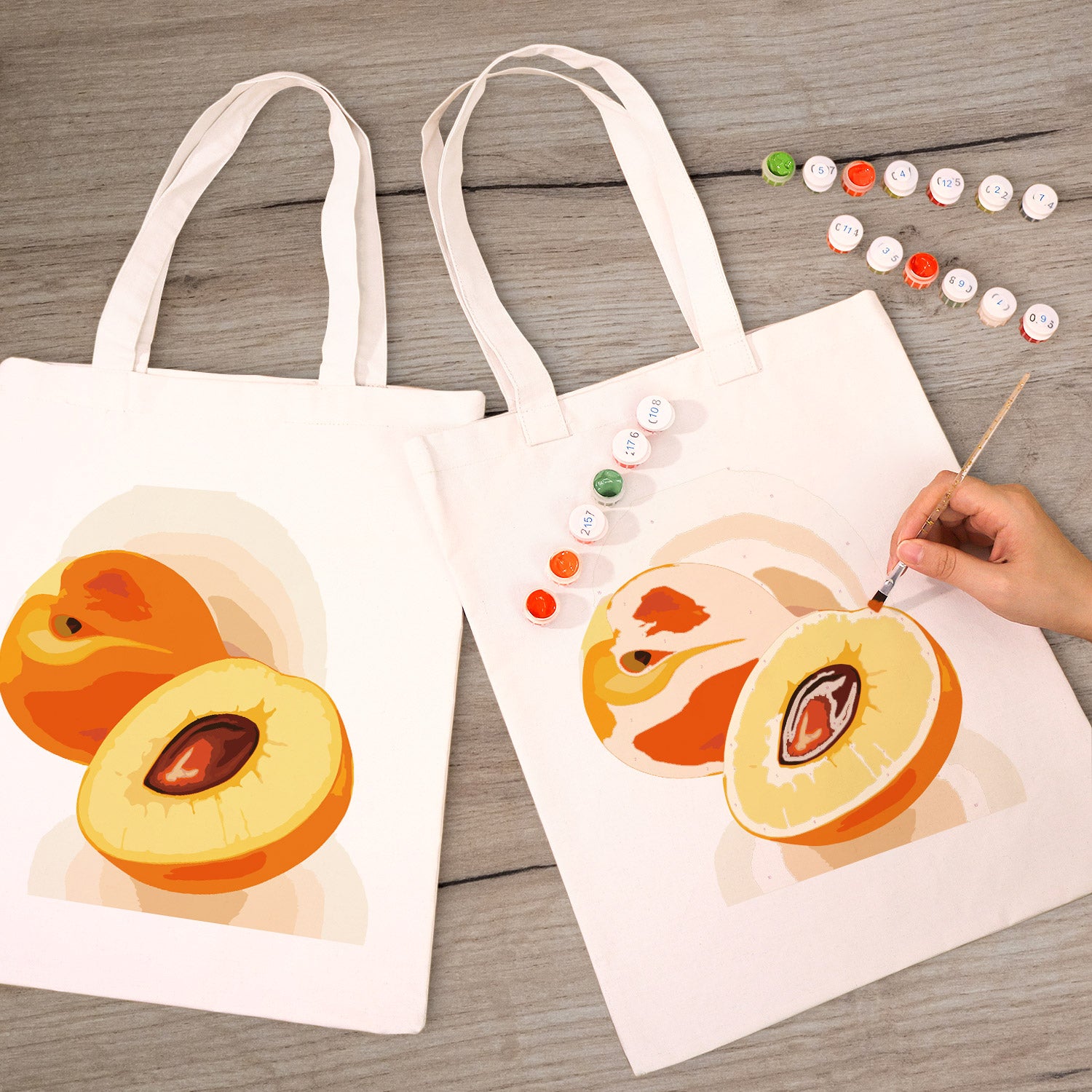 Apricot Glow Carry Bag paint by numbers kit