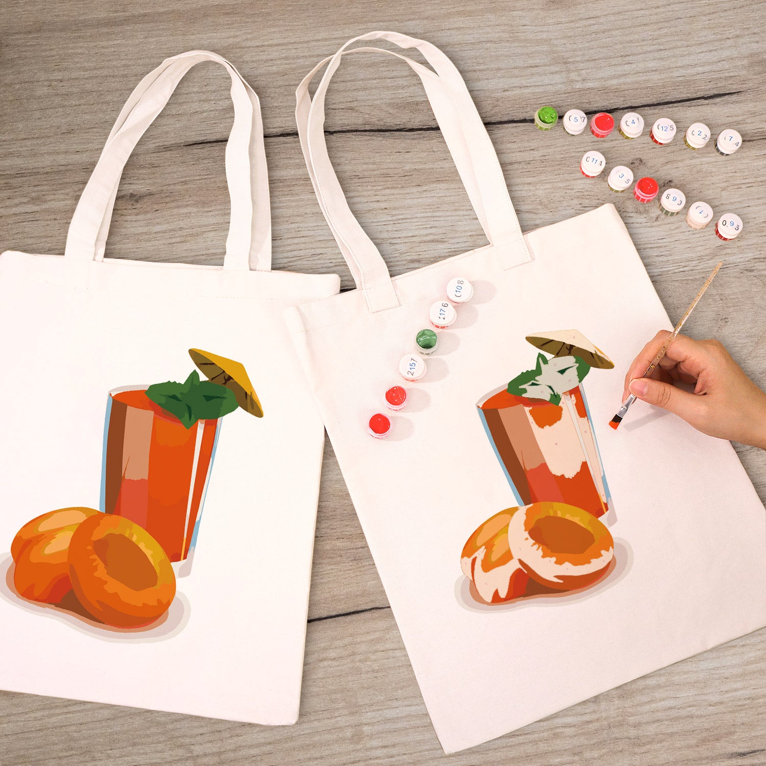 Citrus Refresh Carry Bag paint by numbers kit