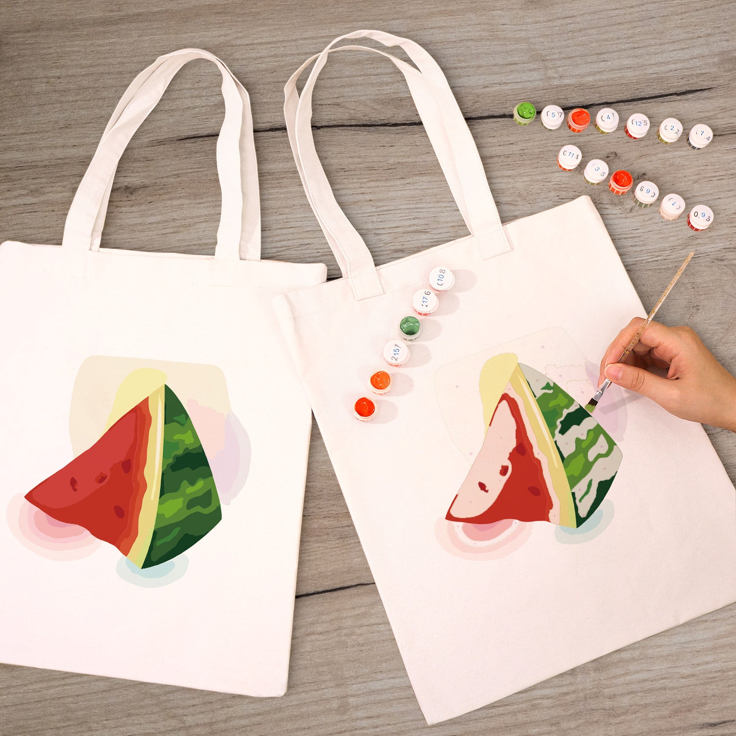 Juicy Watermelon Carry Bag paint by numbers kit