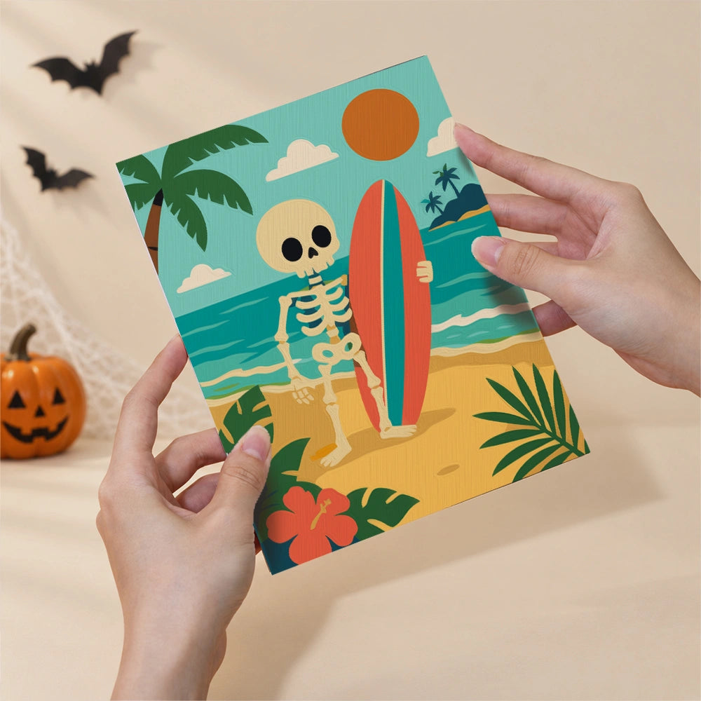 Halloween Beach Escape - Mini Paint by Numbers (6 Pieces)