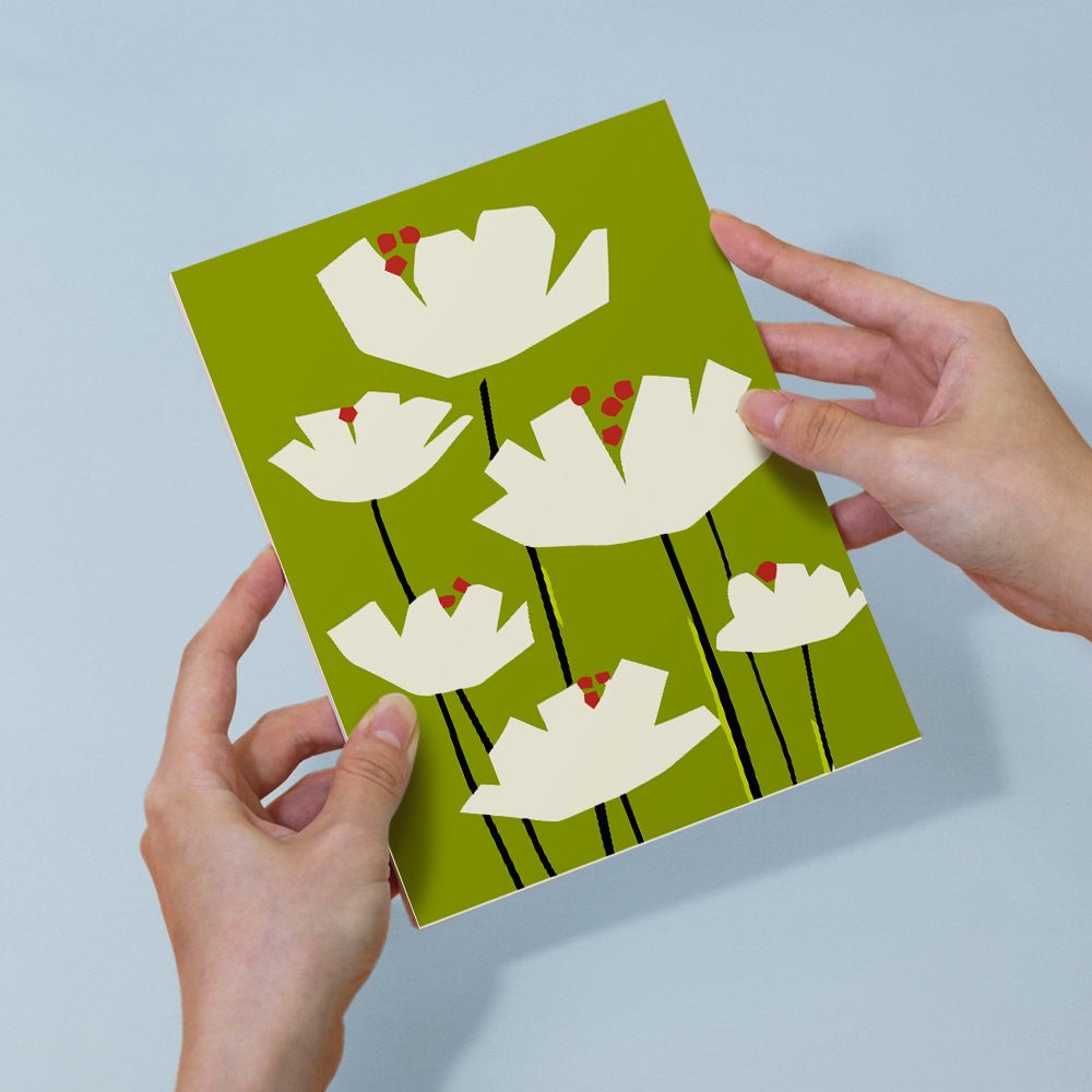 Modern Floral Harmony - Mini Paint by Numbers Kit (6 Pieces) paint by numbers kit