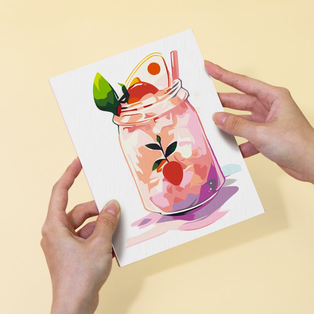 Citrus Mason Drinks - Mini Paint by Numbers Kit (6 Pieces) paint by numbers kit