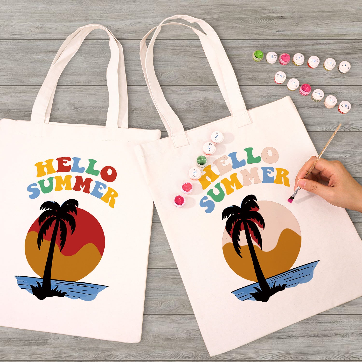 Hello Summer Carry Bag paint by numbers kit