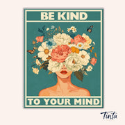 Be Kind to Your Mind paint by numbers kit