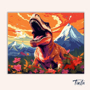 Roaring T - Rex paint by numbers kit