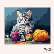 Cozy Yarn Kitty paint by numbers kit