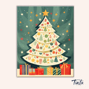 Christmas Ornament Tree paint by numbers kit