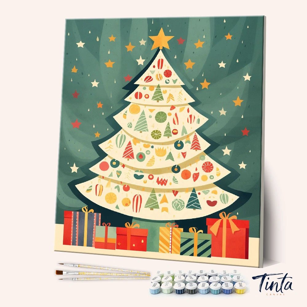 Christmas Ornament Tree paint by numbers kit
