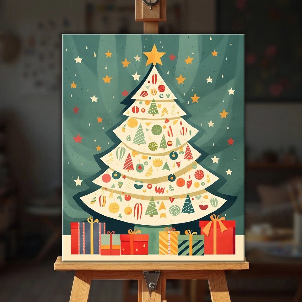 Christmas Ornament Tree paint by numbers kit