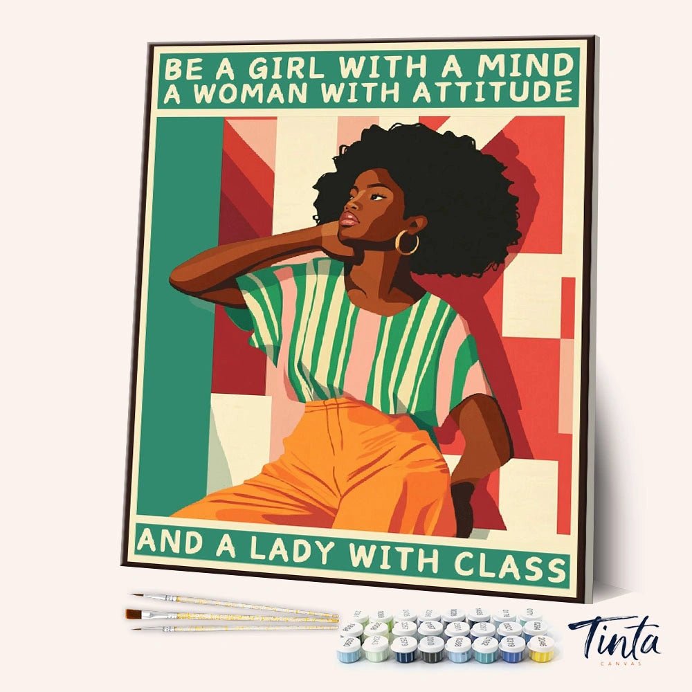 Lady with Class paint by numbers kit