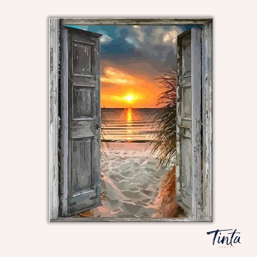 Beach Doors paint by numbers kit