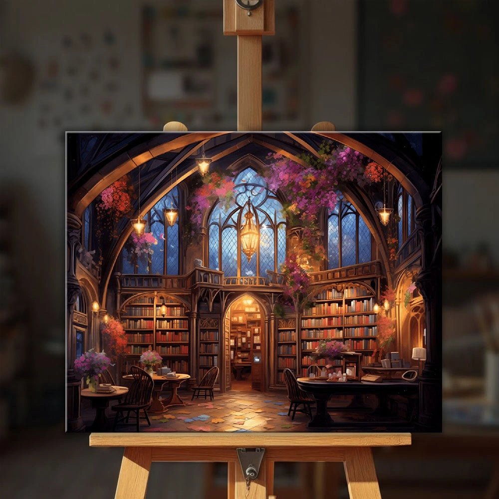 Hidden Library paint by numbers kit