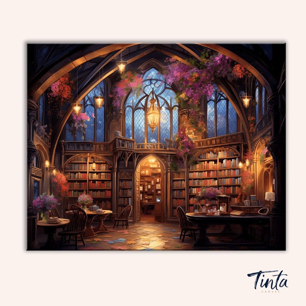 Hidden Library paint by numbers kit
