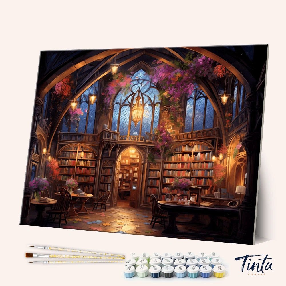 Hidden Library paint by numbers kit