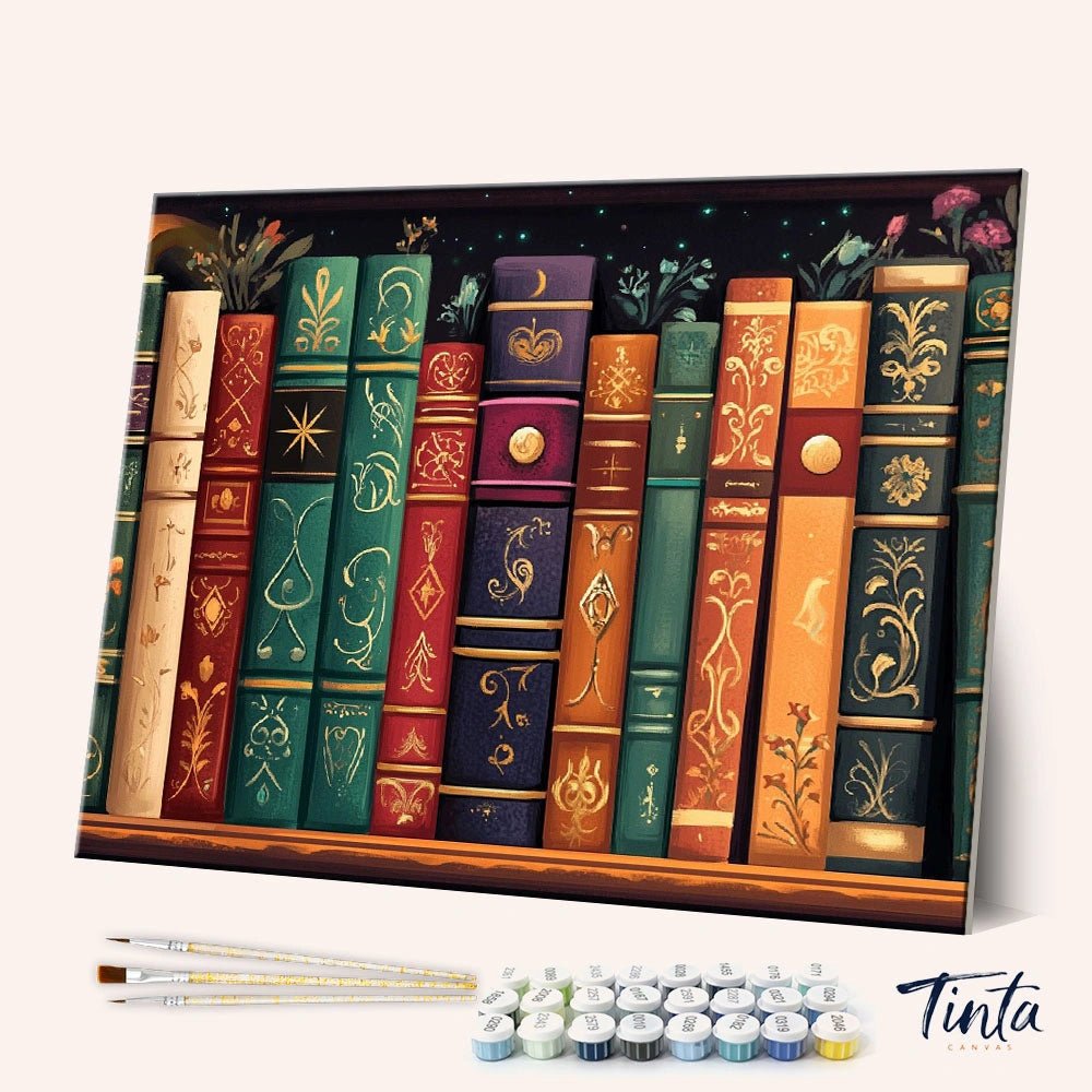 Golden Spines paint by numbers kit