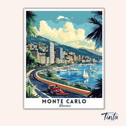 Monte Carlo - Travel Poster paint by numbers kit