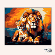 Little Lion, Big Love paint by numbers kit