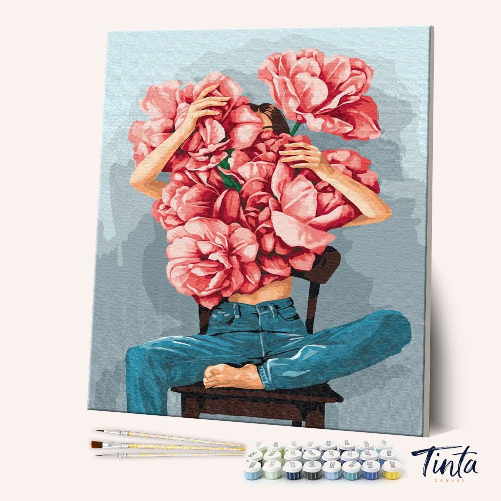 Blossom Girl paint by numbers kit