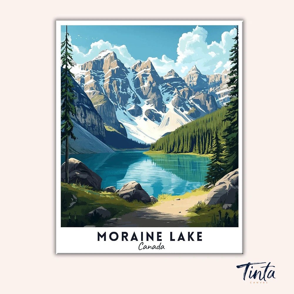 Lago Moraine - Póster de viaje