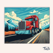 Open Road Hauler paint by numbers kit