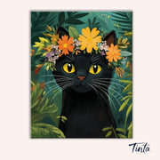 Blooming Whiskers paint by numbers kit