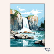 Rocky Falls paint by numbers kit