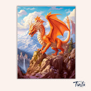Fire Dragon paint by numbers kit