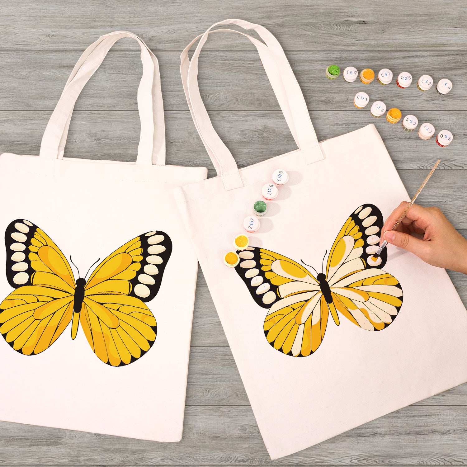Sunrise Butterfly Carry Bag paint by numbers kit