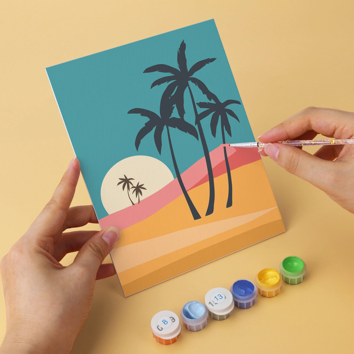 Surfside Sunset - Mini Paint by Numbers (6 Pieces)