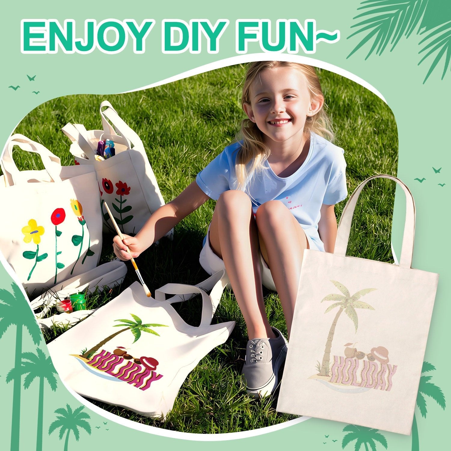 Island Holiday Carry Bag paint by numbers kit