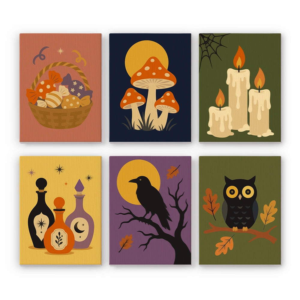 Midnight Magic - Mini Paint by Numbers (6 Pieces)