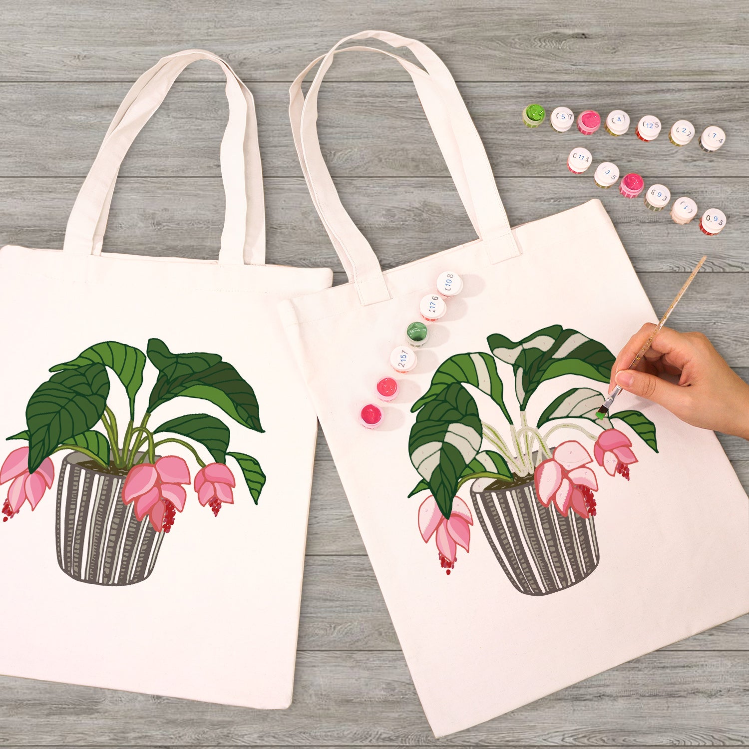 Blush Bloom Carry Bag paint by numbers kit