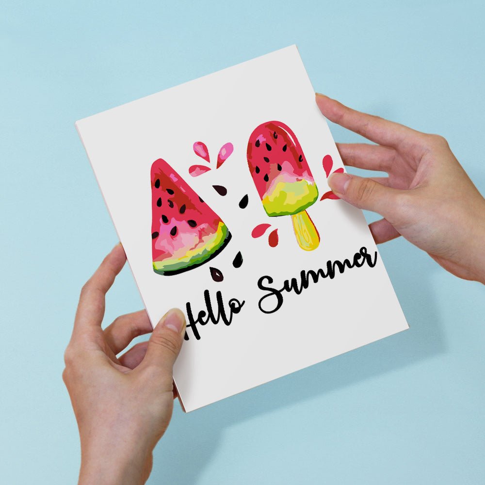 Hello Summer Melon - Mini Paint by Numbers Kit (6 Pieces) paint by numbers kit
