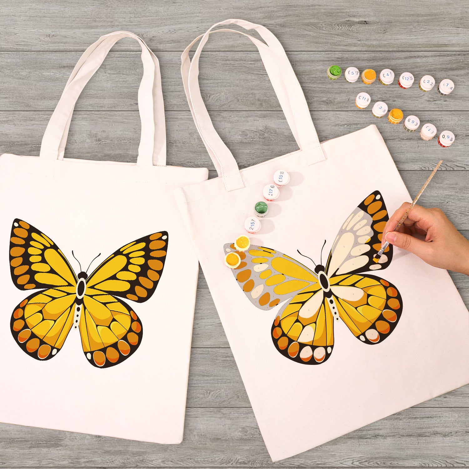 Monarch Butterfly Carry Bag paint by numbers kit