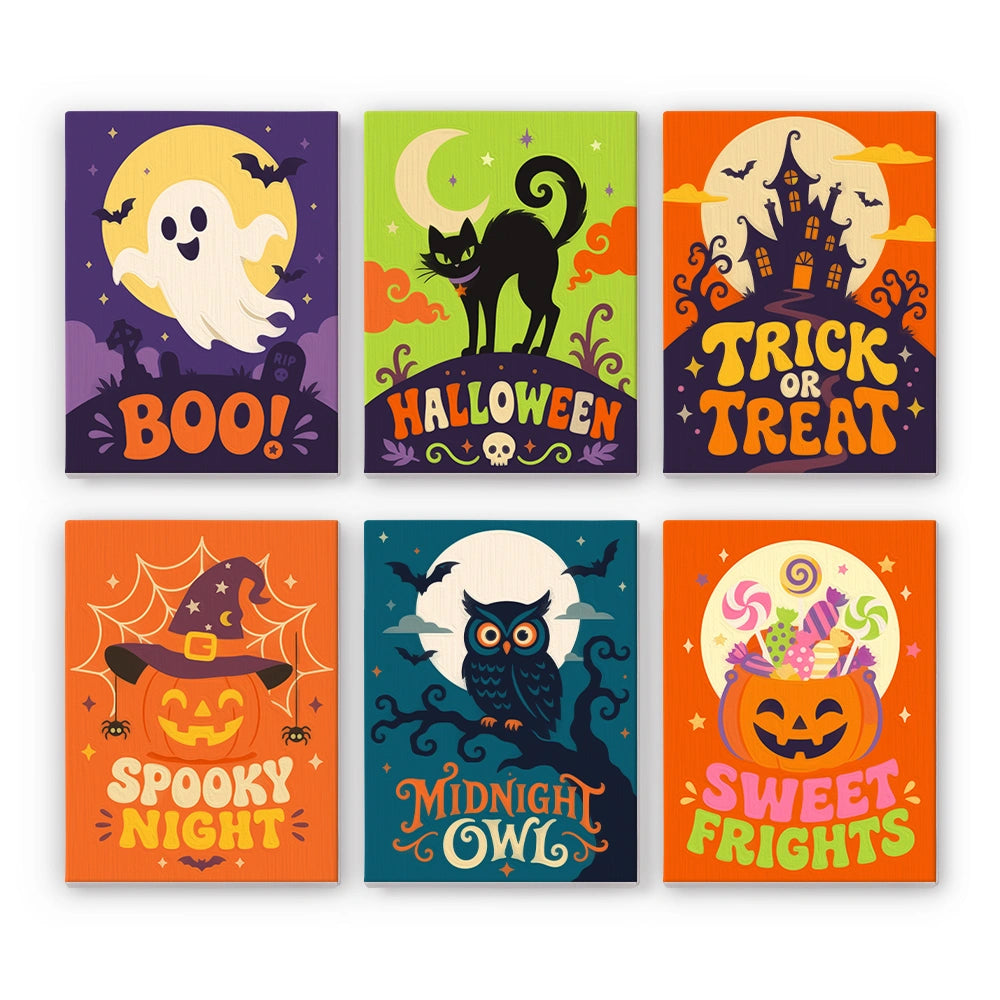 Spooky Sayings - Mini Paint by Numbers (6 Pieces)