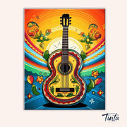 Sunburst Guitar paint by numbers kit