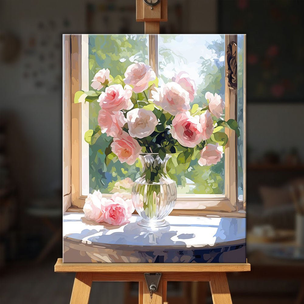 Crystal Vase Florals paint by numbers kit