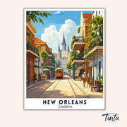 New Orleans - Travel Poster paint by numbers kit