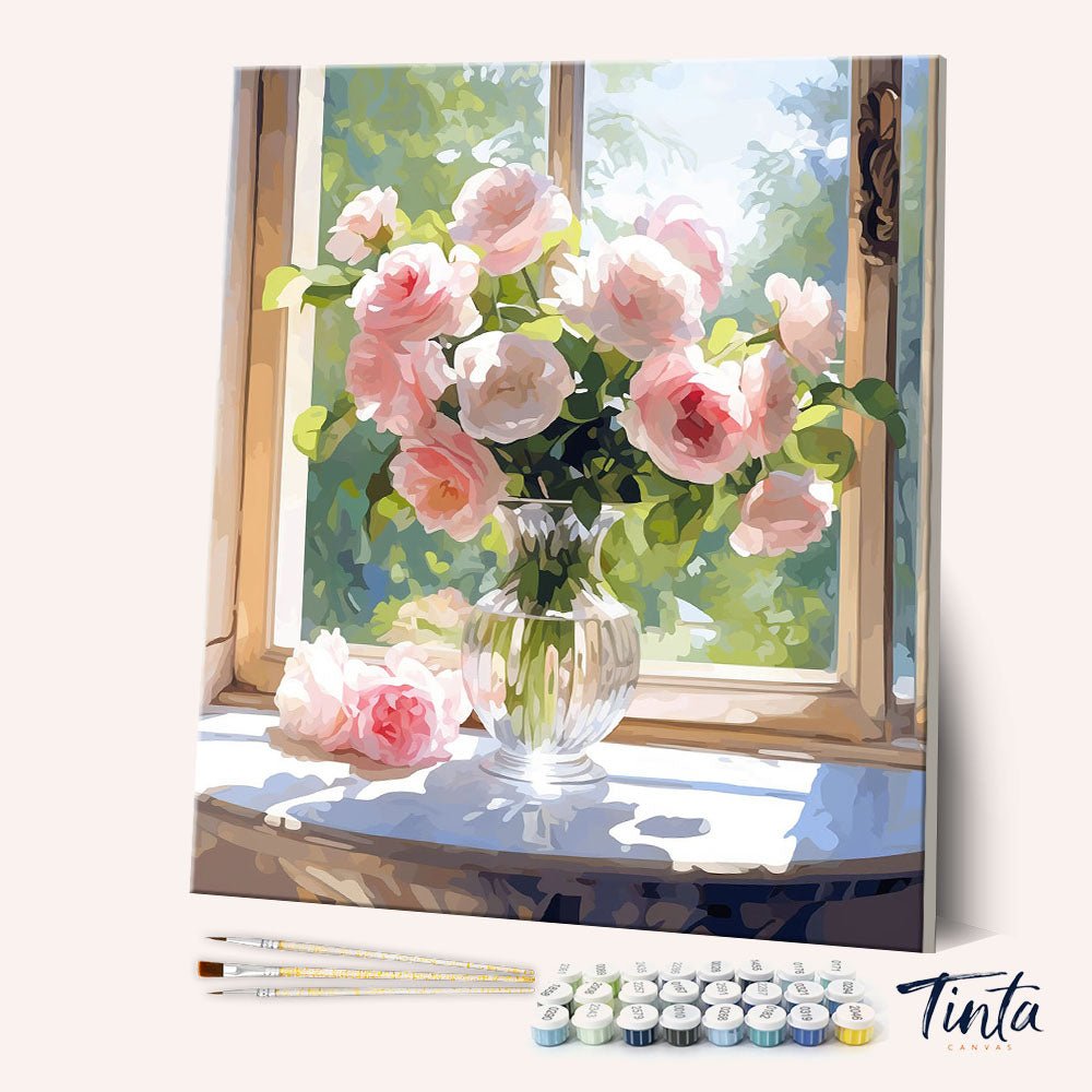 Crystal Vase Florals paint by numbers kit