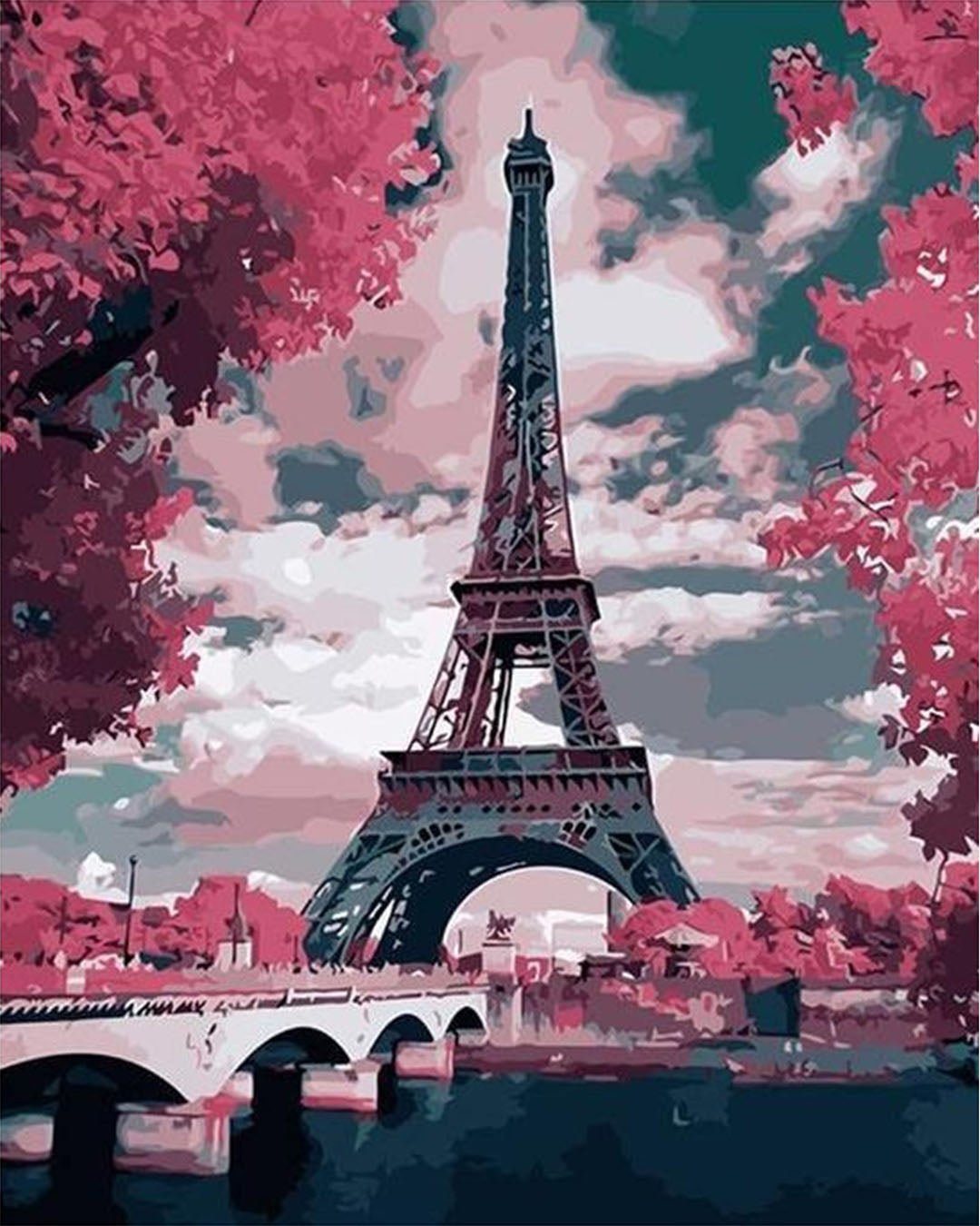 Where Paris Dreams in Pink paint by numbers kit