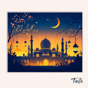 Moonlit Mosque paint by numbers kit