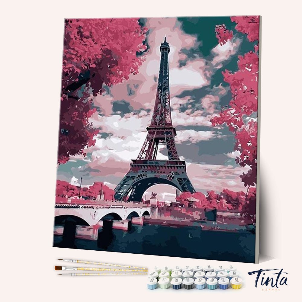 Where Paris Dreams in Pink paint by numbers kit