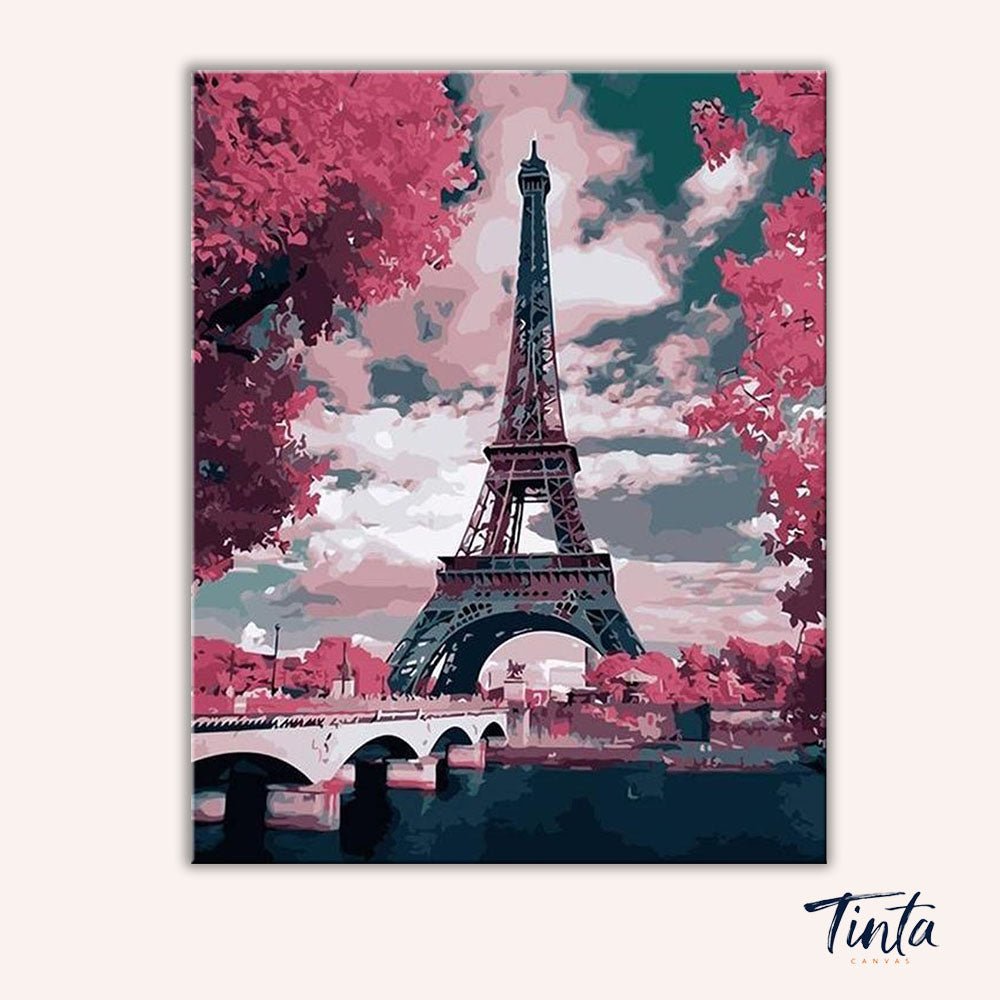 Where Paris Dreams in Pink paint by numbers kit