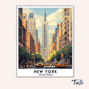 New York - Travel Poster paint by numbers kit