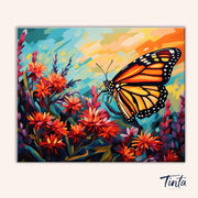 Monarch Butterfly paint by numbers kit
