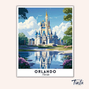 Orlando - Travel Poster paint by numbers kit