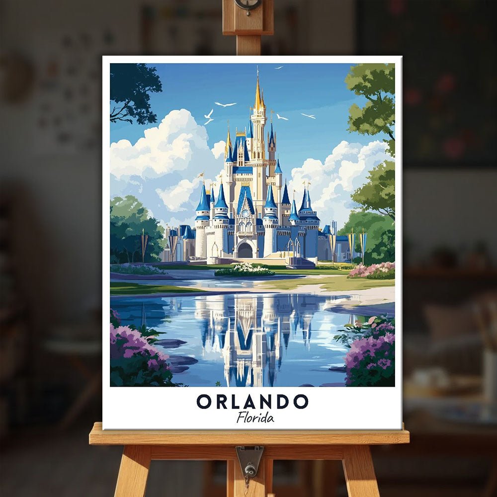 Orlando - Travel Poster paint by numbers kit