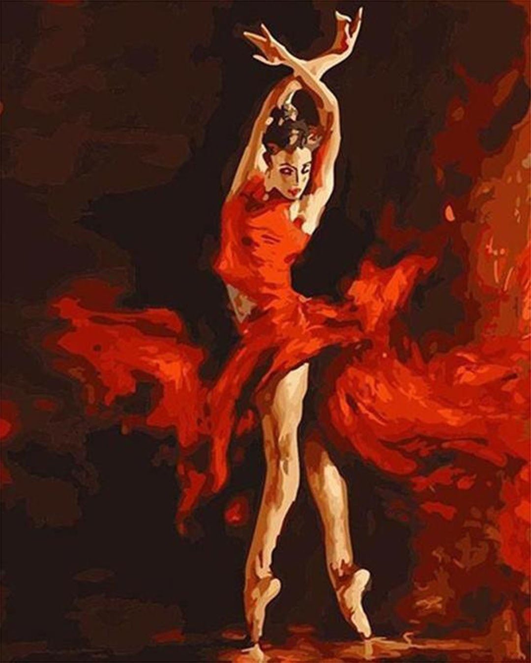 Passion in Red paint by numbers kit